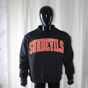 SUNDEVILS BLACK Sweat-shirt à col montant 100% ORANGE Broderie appliquée Sweat-shirt à col large URBAN PRODUCTIONS - Product Image 2