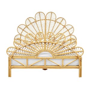 High Quality Rattan Kids <b>Bed</b> Furniture Flower Design Children Furniture Nursery Room Factory Price Wholesale - Product Image 2