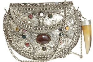 Women's Gold Plated Crystal Rhinestone Imitation Pearl Clutch Bag Party Evening <b>Handbag</b> Geometric Flower Pattern Luxury Style - Product Image 6