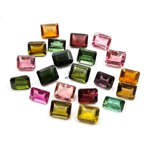 8x10mm Tourmaline Octogone Coupe Pierres Précieuses En Vrac Perles Naturelles Multi Tourmaline Calibré Pierre Pour La Fabrication De Bijoux En Gros En Vrac - Product Image 5
