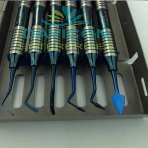 Juego de 6 instrumentos de llenado manual de acero inoxidable Llenado compuesto antiadherente azul estaño sin alimentación - Product Image 4