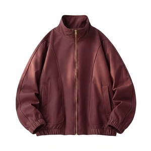 Blouson Moto Unisexe 100% Polyester Coupe-Vent Col Mandarin Fermeture Éclair Devant Coupe Ample Décontracté Printemps Automne Vente en Gros OEM - Product Image 6