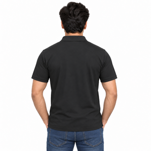 Camiseta de Manga Corta para Hombre, 210g, Poliéster/Algodón, Deportiva, Ecológica, Tejido de Punto Liso, Marca Personalizada OEM/ODM, MOQ 1 Pieza - Product Image 3