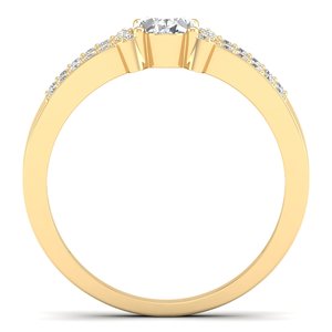 แหวนหมั้นเพชรโมอิสซาไนต์ REYES Luxury เงินแท้ 925 รับรองโดย GRA ชุบทอง 14K ของขวัญแต่งงาน เครื่องประดับชั้นดีสำหรับผู้หญิง - Product Image 4