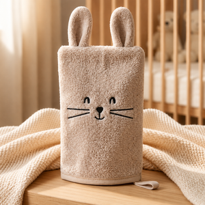 Guante de Lavado Bordado con Diseño de Animales, Paño de Felpa Suave para Baño de Bebés, Ideal para Boutiques, Tiendas de Regalos, Guarderías y Surtidos de Artículos para Bebés - Product Image 5