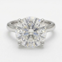 Bague en diamant platine certifiée IGI, design classique de luxe, bijoux élégants pour mariage, fête et événements spéciaux