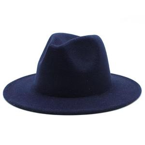 Fashion Polyester Fedora <b>Hat</b> for Women Men Classic Character Casual <b>Flat</b> Wide Brim Jazz Cap - Product Image 3