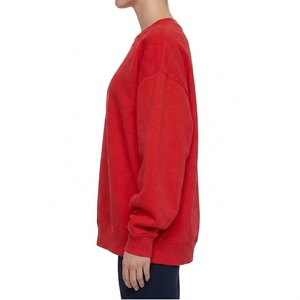 Custom Winter Sweatshirts Long Sleeve Crewneck <b>Jumper</b> <b>Pullover</b> Soft Cotton 350 gsm Fleece Women Sweatshirt With Your logo - Product Image 3