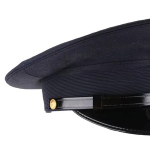 Gorra de Visera Azul Grisácea de Alta Calidad para Piloto Capitán AF con Insignia, Gorra de Visera Hecha a Mano al por Mayor - Product Image 2
