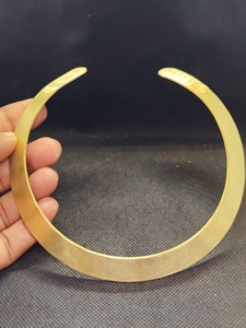 Handmade Brass Hasli <b>Necklace</b> | Solid Brass Collar <b>Necklace</b> | Traditional Statement Jewelry | OEM & ODM Jewelry Manufa - Product Image 4