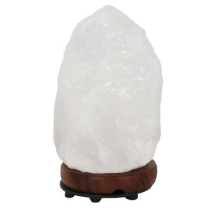 Lámpara de Sal del Himalaya Blanca de 2-3 kg con Base de Madera, Lámpara de Cristal de Sal, Lámpara de Sal Curativa, Venta al por Mayor - Product Image 2