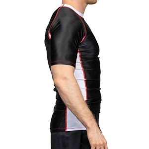 Custom <b>Men</b> Short Sleeve Rashguard BJJ MMA <b>Compression</b> <b>Shirt</b> Quick Dry Training Gym Fitness Polyester Jiu Jitsu Rash Guard - Product Image 3