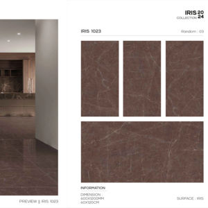 Carrelage en porcelaine Iris de luxe 600x1200, grand format, surface polie de qualité supérieure, pour murs et sols, design moderne intérieur/extérieur Plus - Product Image 1