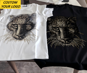 T-shirt à manches courtes pour homme, col rond, coupe classique, 100 % coton, motif uni, imprimé effet gouttelettes, écologique, respirant, streetwear - Product Image 4