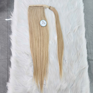 16-30 Inches for Curly Straight Loose Deep Wave Ponytail <b>Wrap</b> Clip Hair Extensions Natural <b>Black</b> Blonde 100% Virgin Remy Human - Product Image 3