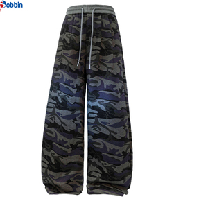 Top Trending Men's <b>Winter</b> Sport Pants Customized Men's Camo Sports Pants 100% Polyester Breathable Loose Wide Leg Mid Waist - Product Image 4