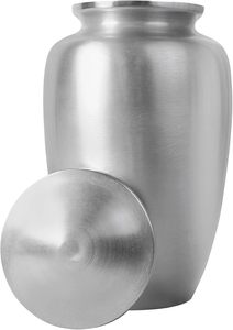 Urne funéraire classique en laiton artisanal avec couvercle sécurisé – Contenant haut de gamme pour cendres commémoratives, idéal pour les cendres humaines – Élégante urne funéraire pour les funérailles - Product Image 2