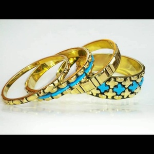 Thời trang Bangles nhựa với kim loại Bangle Set phụ nữ thời trang trang sức & phụ kiện handmade bán nhà máy trực tiếp - Product Image 2