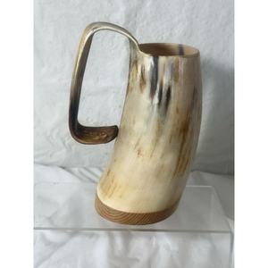Mug en corne de buffle Viking, écologique, fait main, d'inspiration médiévale, poli, authentique, pour Noël et anniversaire - Product Image 4