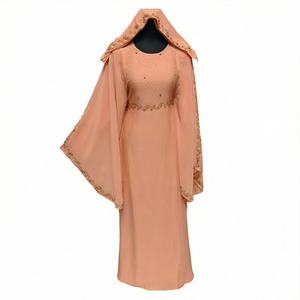 Elegante Abaya de Chifón para Mujer con Pedrería, Vestido Musulmán de Dos Piezas Personalizado, Vestido Musulmán Elegante para Mujer - Product Image 1