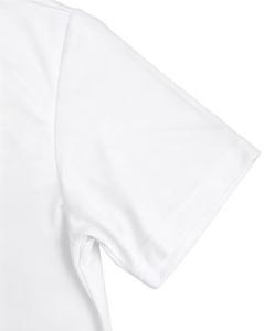 Men's Short Sleeve O Neck Solid White 100% Cotton Jersey Knitted Casual T-Shirt Regular Fit Breathable 180g - Product Image 4