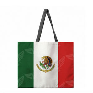 National Flag Printed Tote Bags Reusable <b>Canvas</b> Shopping Bags with <b>Long</b> Handles for Travel Gifts & Promotion Wholesale - Product Image 4