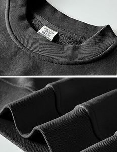 Sweat à capuche unisexe personnalisé en molleton 100 % coton, vente en gros, OEM, tendance, pour l'hiver, streetwear, écologique, séchage rapide, respirant, 340g - Product Image 5