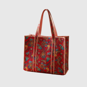 Sac fourre-tout en coton brodé floral, style bohème, ouvert en dessus, sac de shopping pour femmes, utilisable toute l'année - Product Image 4