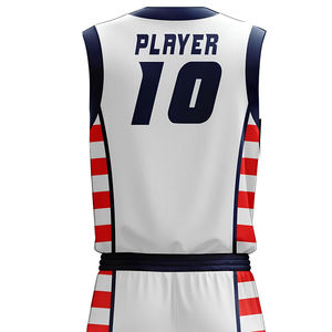 Ensemble d'uniformes de basketball personnalisés pour hommes, séchage rapide, respirant, grandes tailles, imprimé, nom et numéro d'équipe, 100 % polyester - Product Image 6