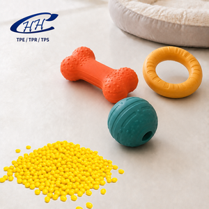 สารประกอบ SEBS TPE สีตามสั่ง ทนทานต่อการฉีกขาดสูง สำหรับของเล่นสัตว์เลี้ยงแบบยืดหยุ่น ลูกบอลเคี้ยว แหวน และผลิตภัณฑ์แบบอินเทอร์แอคทีฟ - Product Image 1