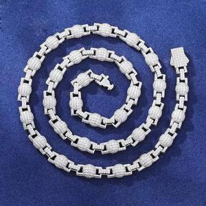 Collar de Cadena Cubana de Acero Inoxidable con Zirconia, Diseño Micro Link Iced, Estilo Urbano de Lujo, Joyería Unisex de Moda - Product Image 1