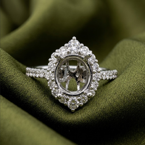 Expédition directe en gros Hong Kong personnalisé 2CT Centre 14k solide or blanc véritable SI diamant Fine Jewelry bagues de fiançailles pour les femmes - Product Image 1