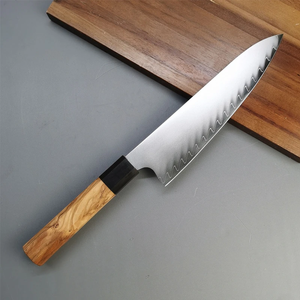 Couteau de chef Kiritsuke LEGACY BLADES en acier Damas fait main, manche octogonal en bois, ambidextre, moderne, compatible lave-vaisselle - Product Image 5