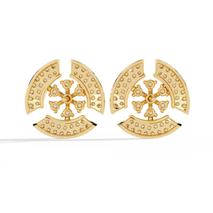 อาจเรเทลต่างหูเพชรธรรมชาติทอง 14K 0.49 กะรัต ทรงบริลเลียนท์ คัท เซเลสเชียล บลูม สี H ความใส VS-SI เครื่องประดับหรูหราสง่างาม - Product Image 5