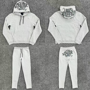 Survêtement décontracté pour femmes, grande taille, 100% coton, imprimé, avec pantalon de jogging et pantalon à capuche - Vente en gros d'usine - Product Image 2