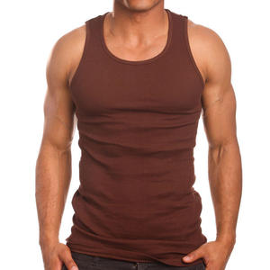 Vente en gros OEM – Nouveau débardeur de fitness côtelé léger et moulant pour homme, séchage rapide, 100 % coton, style vintage, idéal pour l'été - Product Image 5
