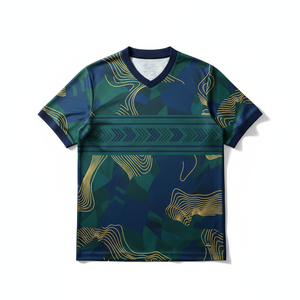 Maillot de football personnalisé pour adulte, ensemble complet respirant à manches courtes, léger, 100 % polyester, tenue de football pour homme - Product Image 1