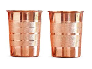 Copper Tumbler <b>Set</b>-Vintage Design Lightweight Gift Box Packaging <b>Screw</b>-On Lid Unisex Handmade - Product Image 4