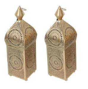 Great Quality <b>Lantern</b> Metal Moroccan <b>Lantern</b> <b>Set</b> with Intricate Cutwork Glass Panels Warm Candle Glow Elegant Festive Home Decor - Product Image 6