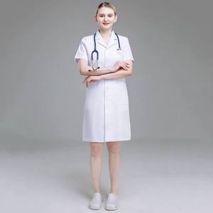 Bata Blanca de Manga Larga para Doctora, Bata de Manga Corta para Enfermera, Ropa de Trabajo en Venta, Bata de Laboratorio - Product Image 2