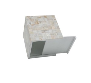 Caja de pañuelos de lujo hecha a mano con nácar, cubierta cuadrada decorativa de concha de capiz para el hogar, baño y sala de estar - Product Image 2