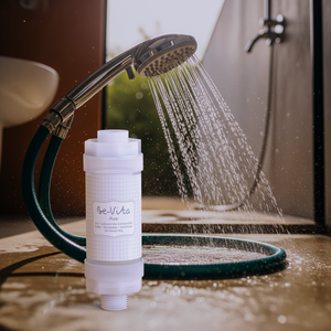Filtre de douche Bevita PURE, cartouche minérale non toxique, boules minérales antibactériennes coréennes, élimination du chlore et des impuretés, sans BPA - Product Image 5