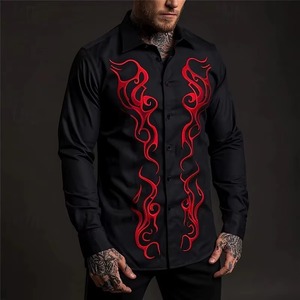 T-shirt Homme Décontracté à Boutons, Coupe Slim, pour Activités de Plein Air, avec Motif Masque Rose, Doux et Confortable, HD 2026, Sublimation par Transfert Tendance - Product Image 3