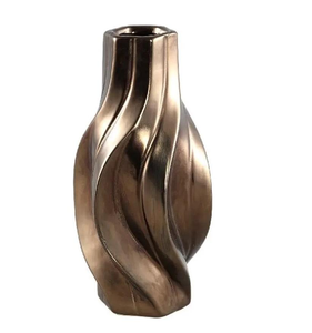 Modern Design Gold-Finished Metal Flower Vase Latest Home Office <b>Decorative</b> - Product Image 5