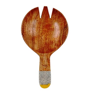 Juego de Servidores de Ensalada Modernos Ecológicos Recubiertos de Resina, 2 Utensilios de 11 Pulgadas, Aptos para Lavavajillas, Hechos en India - Product Image 1