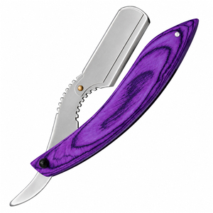 Rasoir à manche en bois très vendu, outil professionnel de barbier, lame en acier inoxydable réutilisable, rasoir classique pour rasage humide, faible MOQ - Product Image 5