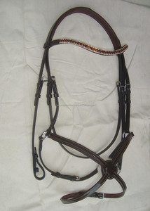 Super calidad oro rosa anatómico Grackle caballo brida cuero Premium extra acolchado - Product Image 3