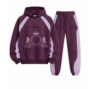 Ensemble de survêtement haut de gamme avec sweat-shirt à capuche bicolore 100% coton, confort ultime avec tissu 400 GSM pour un usage quotidien - Product Image 6