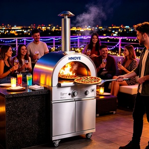 Horno <span class=keywords><strong>de</strong></span> Pizza Independiente <span class=keywords><strong>de</strong></span> Acero Inoxidable 304 con Parrilla para Asar, Ideal para Jardín <span class=keywords><strong>y</strong></span> Patio - Product Image 6