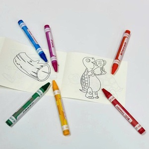 Crayons de 12 couleurs avec logo personnalisé, crayons non toxiques, vente en gros, ensemble de peinture artistique respectueux de l'environnement pour enfants - Product Image 5